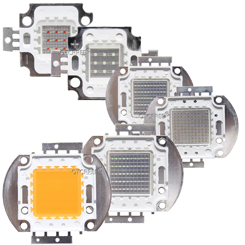 30mil 45mil High Power LED Chip integrated Lamp Blue Orange Pink Green Yellow Red Full spectrum White 10W 20W 30W 50W 100W