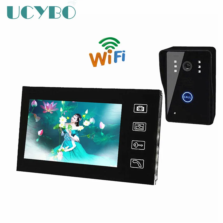 Videoportero inalámbrico para el hogar, Monitor wifi de 7 pulgadas, sistema de intercomunicación, cámara de seguridad para tomar fotos
