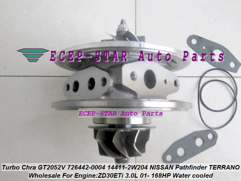 خرطوشة توربو CHRA الأساسية GT2052V 726442 -5004S 726442   شاحن توربيني لنيسان باثفندر ميسترال تيرانو 01- ZD30ETi 3.0L 168HP