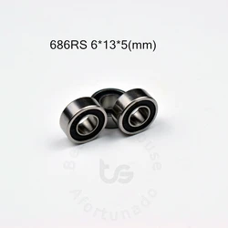 Bearing 10 Pieces 686RS 6*13*5(mm) chrome steel rubber Sealed High speed Mechanical equipment parts