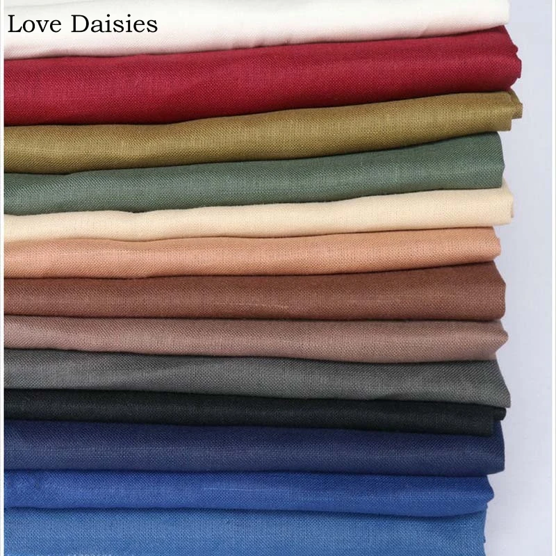 100% Ramie Linen WHITE DARK GREEN BLUE BROWN CAMEL BLACK WINE RED GRAY Thin Fabric for Summer Apparel Shirt Dress Craft Handwork