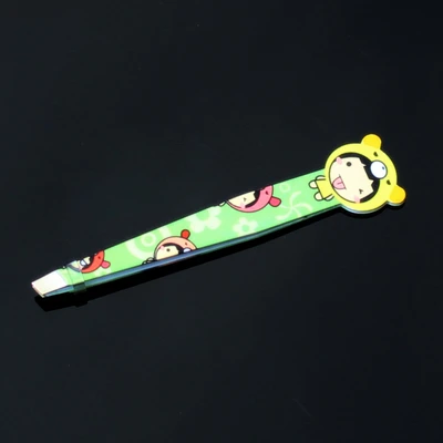 Cartoon Figure Slant tip Eyebrow Tweezer for moustache hair remover false Eyelashes clip Facial Nose Makeup Beauty Tool Eyebrow