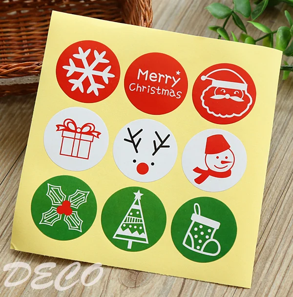 100pcs/lot Kawaii Christmas Series Gift Seal Stickers 