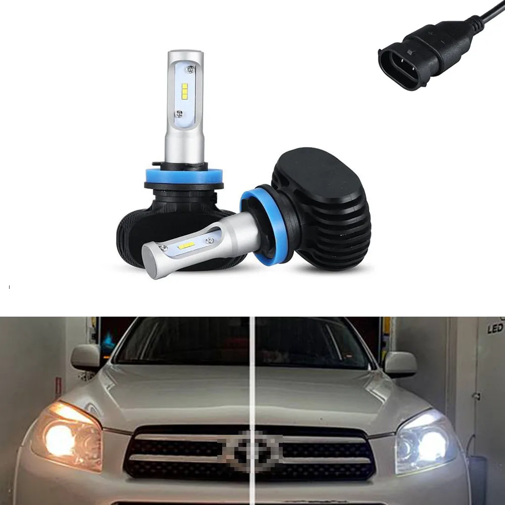 

High Power 50W 8000LM H11 LED Headlight Kit Low Beam Bulbs For Toyota RAV4 3rd.Gen. XA30 NonFL 2008 2009-2013 Car Light Headlamp