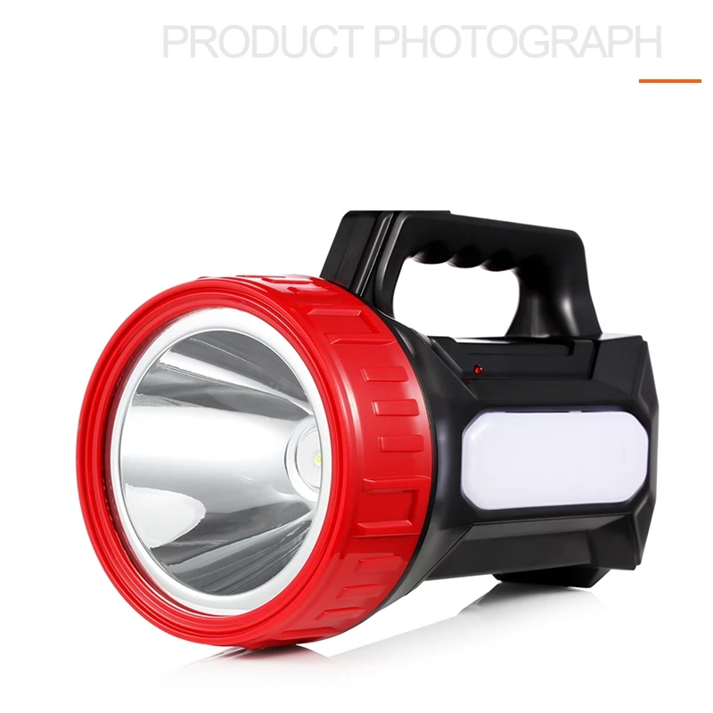 Multi-function  Flashlight Lamp with sidelight Outdoor Waterproof Flashlight Led Rechargeable Searchlight Long Range Portable