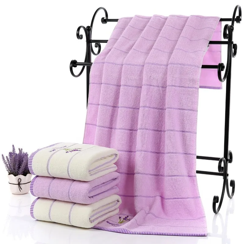 Luxury White Lavender Fabric Bath Towels Set for Adults and Children, Face Towel for Bathroom, 1PC, 2PCs, High Quality, New