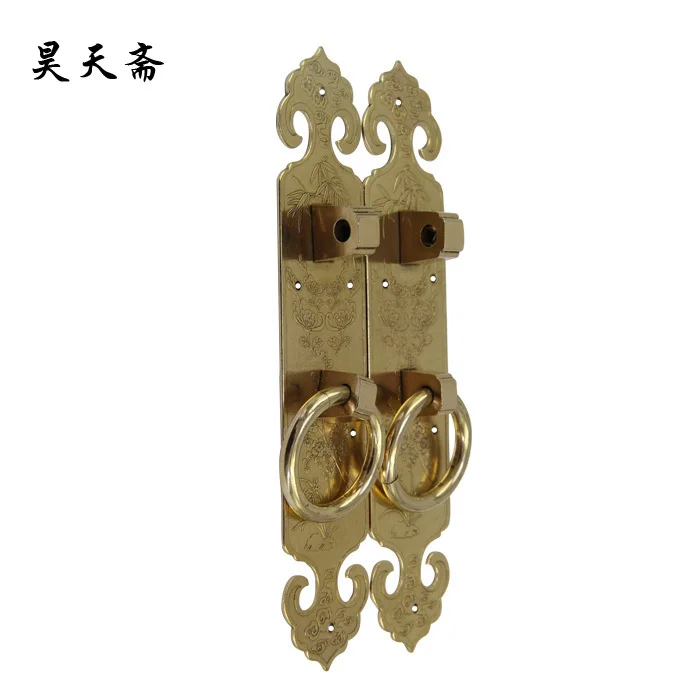 [Haotian vegetarian] antique copper handle door handle Screen door handle HTC-119