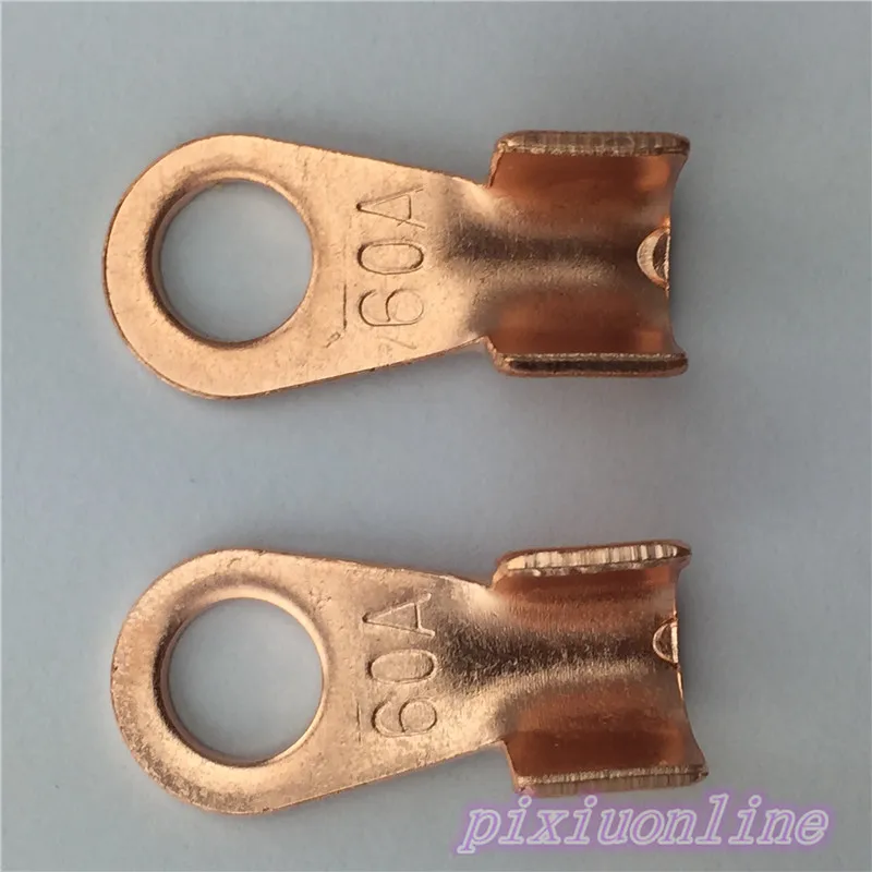 10pcs For 4-16Wire  60A 8mm Dia Copper Circular Splice Terminal L5Y Wire Naked Connector High Quality