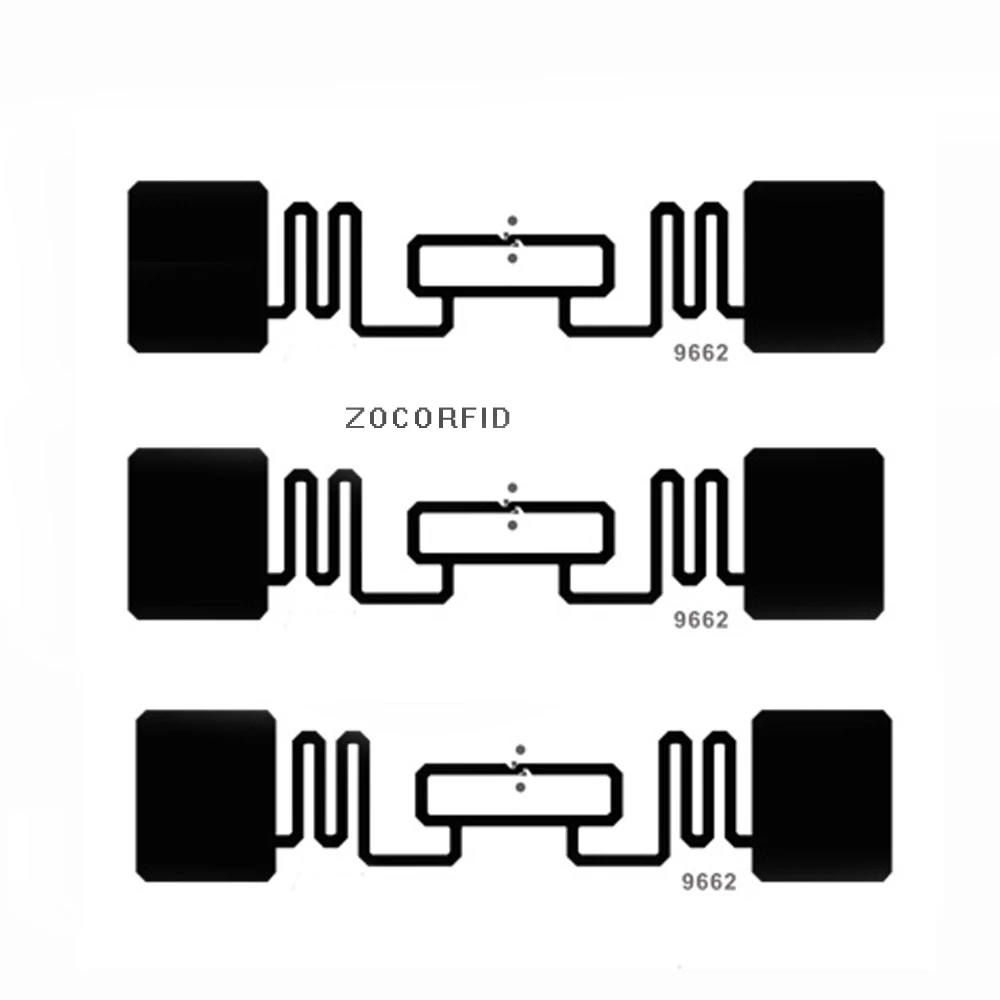 1000PCS/Roll 9662 UHF RFID Sticker ISO18000-6C(6B) H3 860-960MHZ UHF RFID tag label 73.5X21.2mm