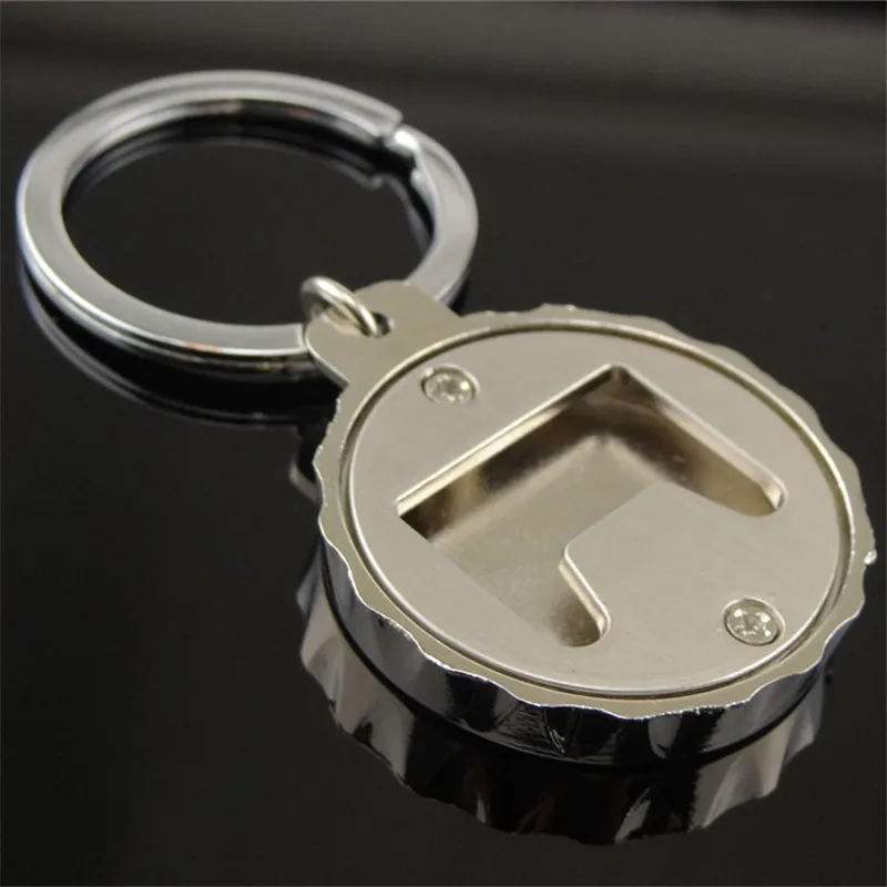 

2018 Hot Sale Gift Zinc Alloy Beer Beer bottle cap shape Bottle Opener Bottle Opener Keychain Keyring Key Chain logo custom