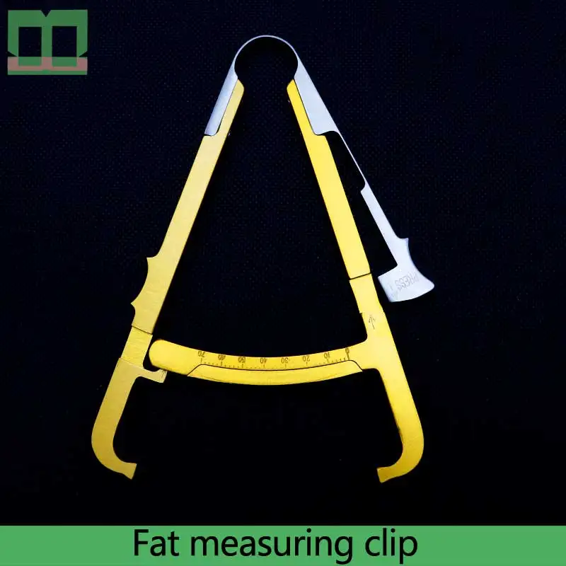 Fat measuring clip stainless steel beauty measurement body fat thickness Calibration clear gilding