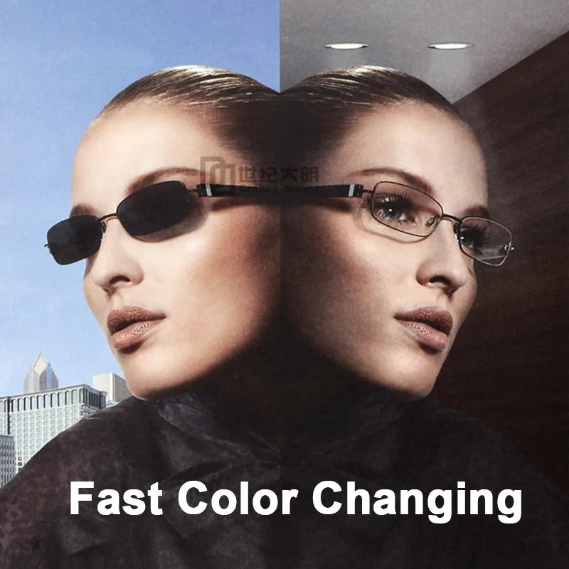 1.61 Photochromic Free-form Progressive Aspheric Optical Prescription Lenses Fast and Deep Color Coating Change Performance