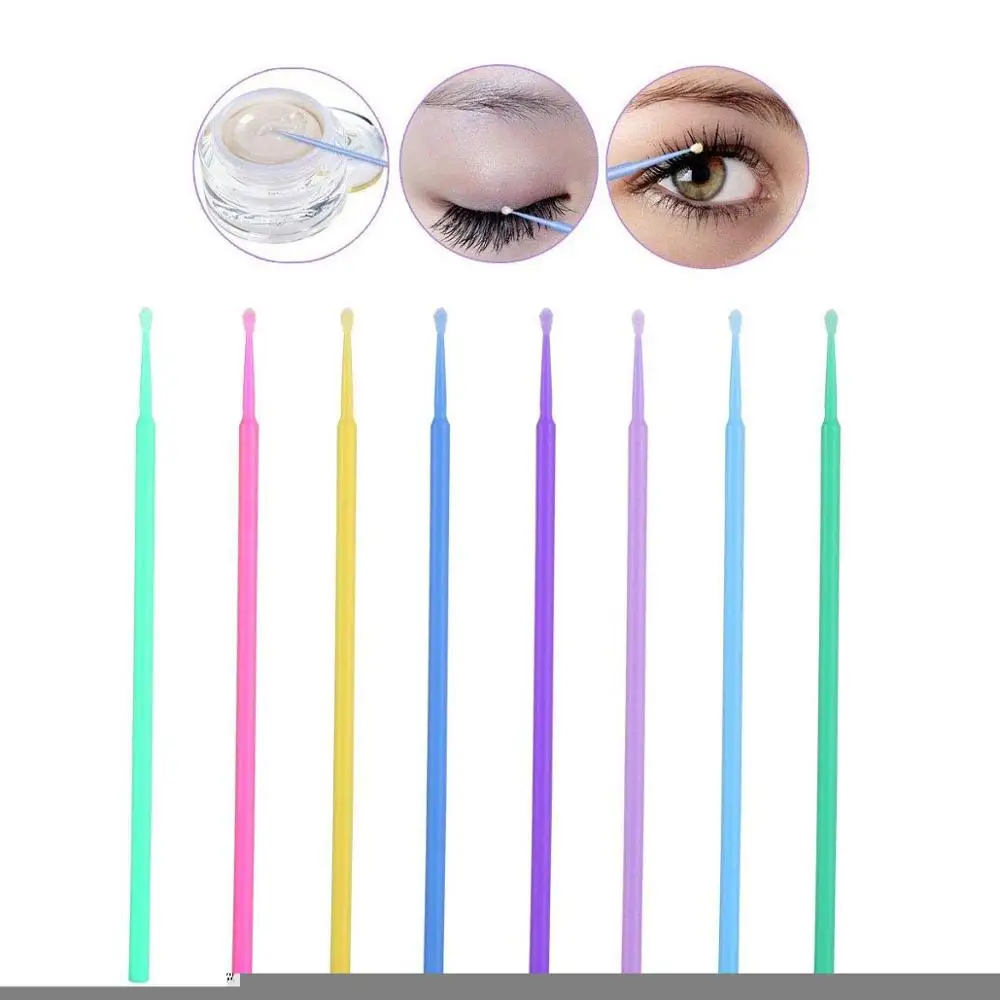 100pcs Disposable Microbrush Applicators Mascara Brush Applicator for Make up and Clean