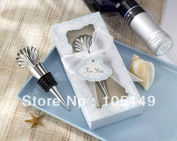 (20 pieces/lot) Scallop Shell Bottle Stopper Wedding Favors and Gifts For Practical Kitchen Gift and Party Decoration favors