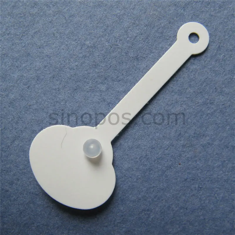 Jewelry Vinyl Tag White Button Snap, handy ring price tags packaging cable label plastic gift hangtag accessories clip fastener