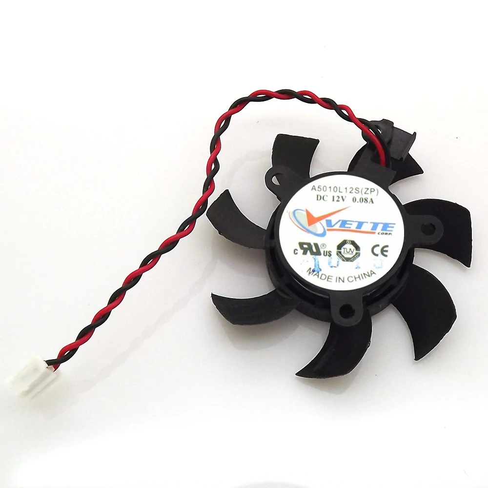 Vette-gpu冷却ファンa5010l12s (zp),45mm,12v,0.08a,2線式,2ピン