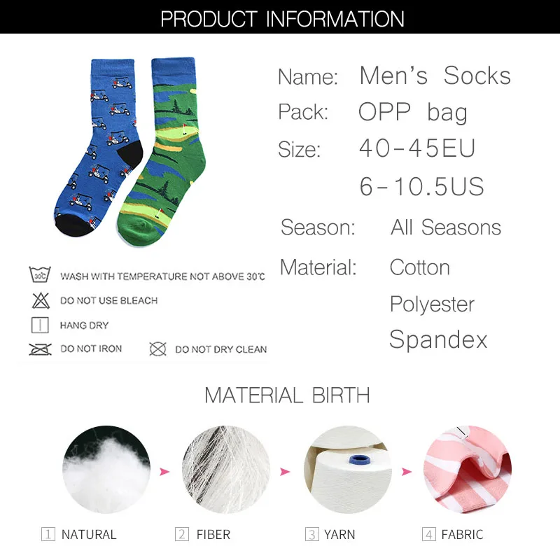 men socks combed cotton funky socks harajuku animal bee dog watermelon fruit novelty funny socks happy fashion skateboard socks