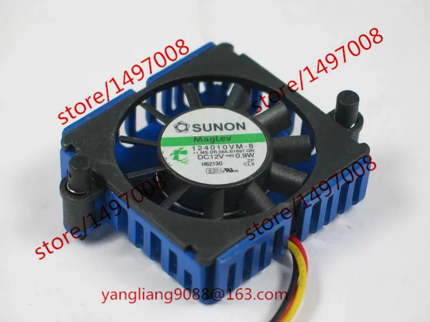 

SUNON 124010VM-8 DC 12V 0.9W 3-Wire 20X20X16mm Server Cooling Fan