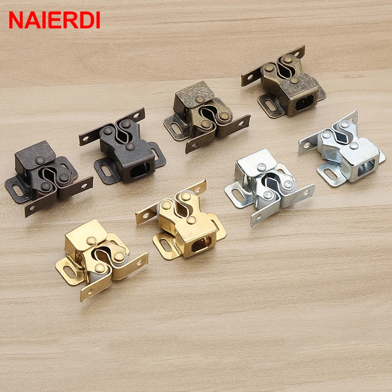 NAIERDI 2-10PCS Damper Buffer Door Stop Closer Stoppers Magnet Cabinet Catches With Screws Wardrobe Hardware Furniture Fittings