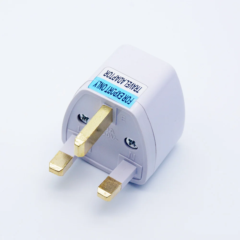 Universal 3Pin UK HK AC Travel Power Plug US/EU/AU To UK/HK 3 Pin Socket Convert Converter Plug Adapter for Travel Use