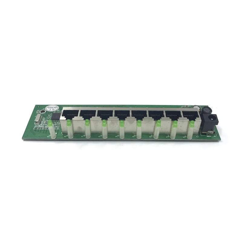 OEM 10/100 mbps RJ45 8 Port Fast Ethernet Switch module Lan Hub US EU Plug 5 v Adapter voeding Netwerk Switch moederbord