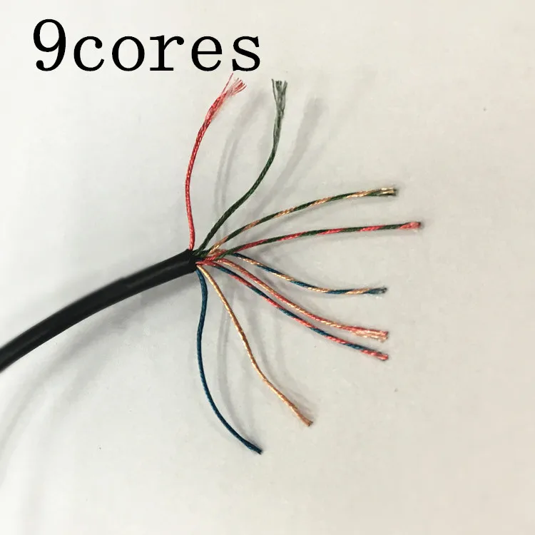 Bluetooth-compatible earphone cable headbeam line connect line 8core OD:1.5mm/9core OD:1.7mm/5core OD:1.4mm 5meters