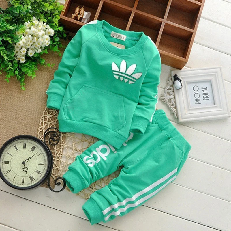 Baby Boy Clothes Suits Causal Baby Girls Boys Clothing Sets Children Suits Clothes 2 Pieces Sweatshirts Sports Pants Kids Set