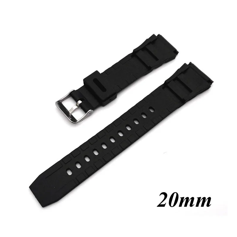 Silicone Rubber Watch Strap Band Deployment Buckle Diver Waterproof 18mm 22mm