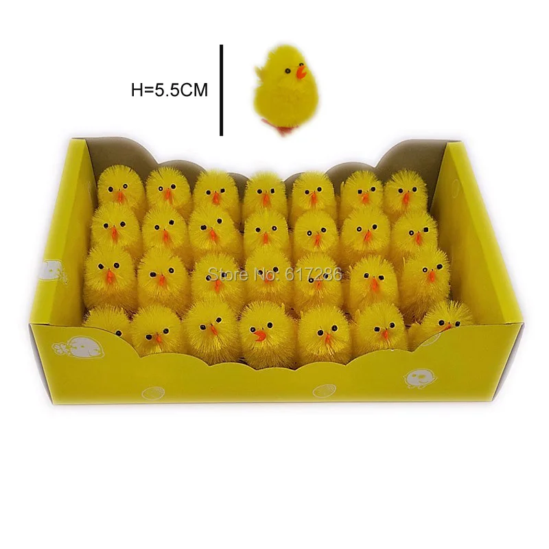 

Easter chicken Easter chick 28 pcs/set Cute Big Yellow Chenille Chicks Easter Decoration