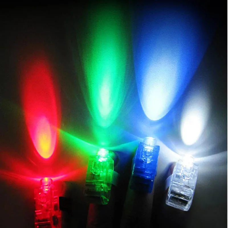 

500pcs Plastic LED Finger Light Glowing Dazzle Colour Laser Emitting Beams Ring Torch Wedding Party Christmas Decoration ZA1180