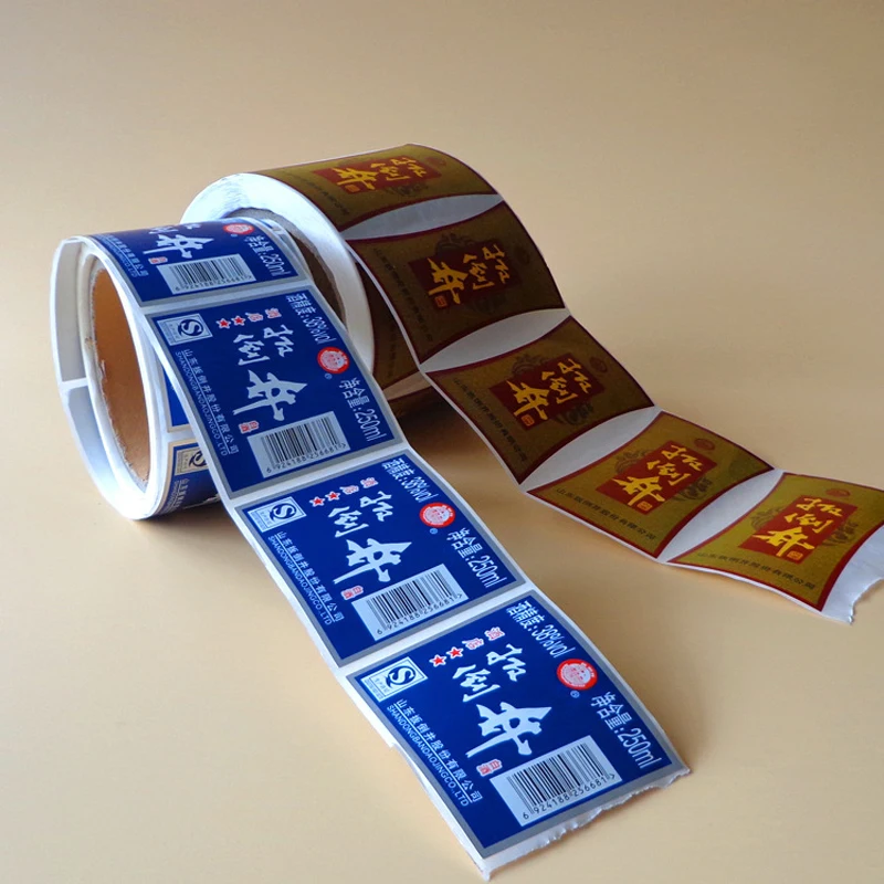 Customized  Plastic cosmetic labels,waterproof cmyk adhesive bottle roll printing label