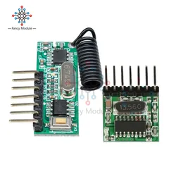 Wireless Wide Voltage Coding Transmitter 4-Channel Receiver Learning Code Decoder Module for 433Mhz Remote Control