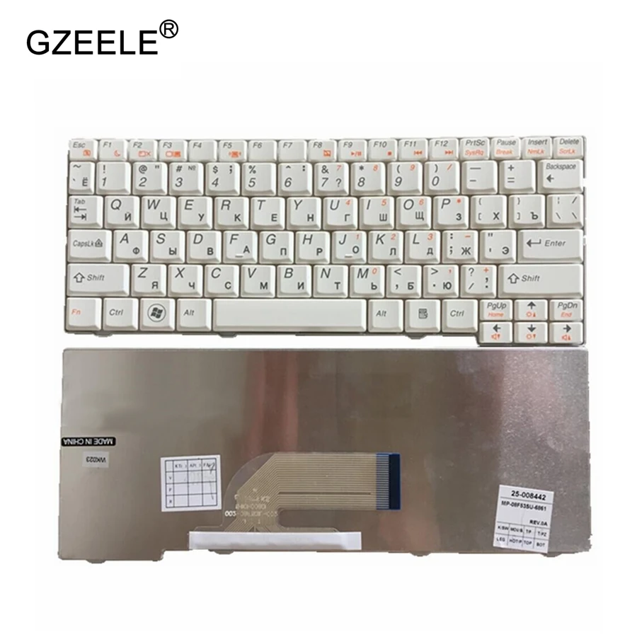 

GZEELE Russian laptop Keyboard for IBM for LENOVO for IdeaPad S11 S10-2 S10-2C S10-3C WHITE RU keyboard