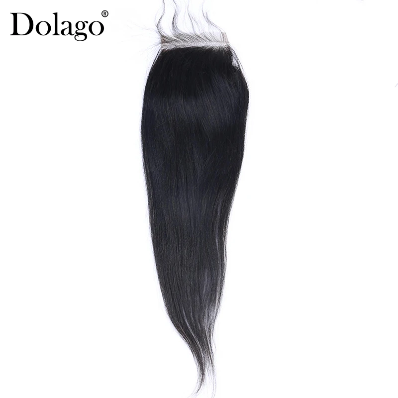 Yaki Straight Brazilian Hair Weave Bundles 3 Human Hair Bundles With Closure 4 Pcs Remy Coarse Yaki Dolago Hair Products