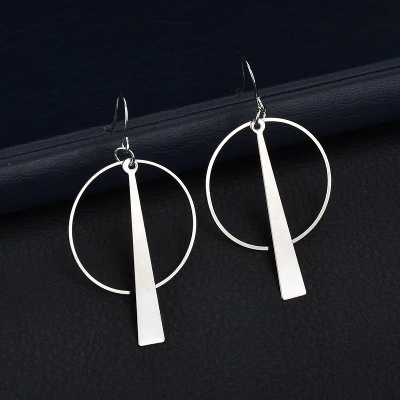2018 New Fashion Pendant Drop Earrings For Women Jewelry Alloy Big Round Sequins Dangle Earrings Boucle D\'oreille Femme Pendante