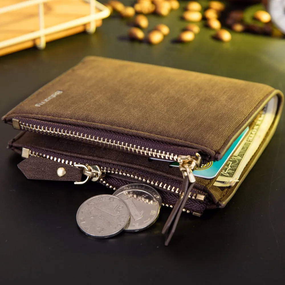 RFID Theft Protec Coin Bag zipper men wallets famous brand mens wallet male money purses Wallets  New Design Top  Men Wallet