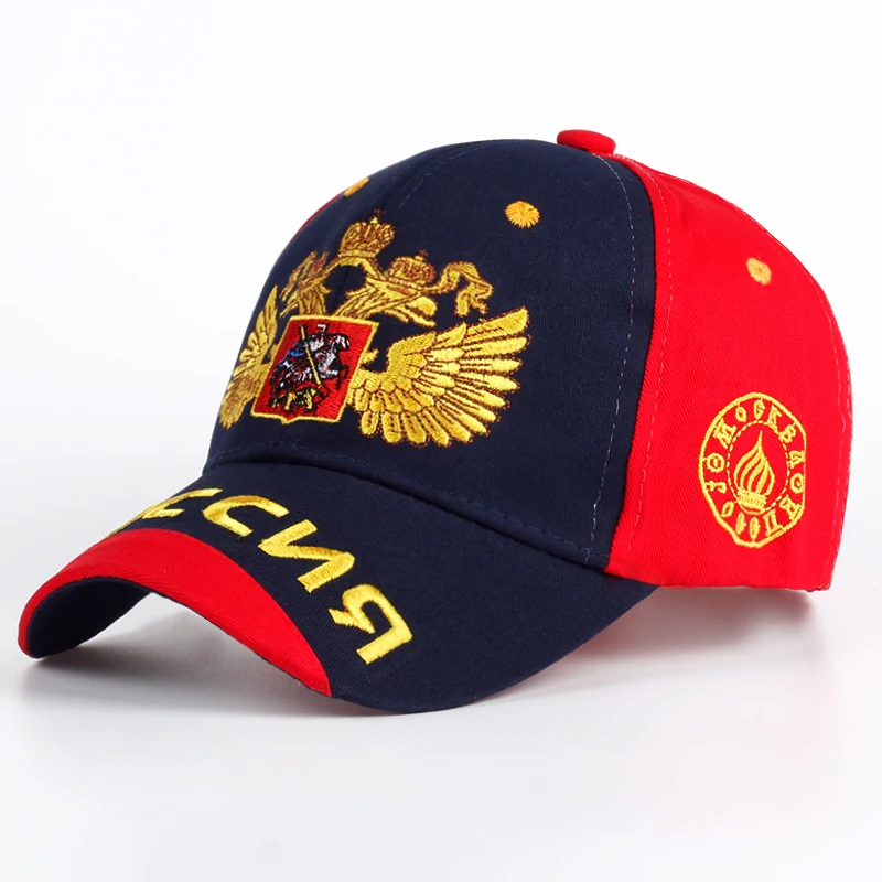 TUNICA New men women 100% cotton baseball cap Russian national flag embroidery Snapback fashion hat men and women Patriot cap