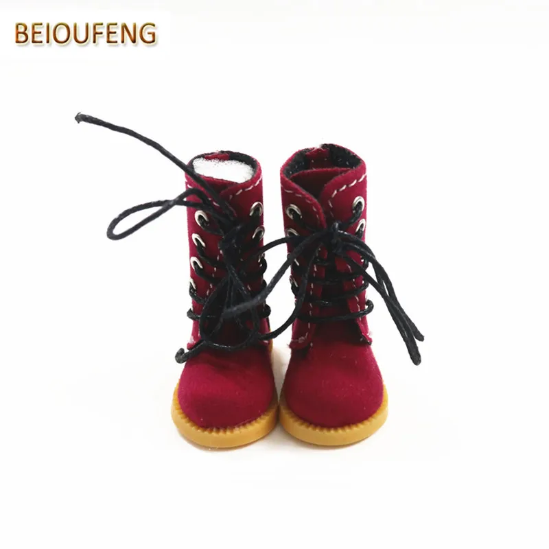 BEIOUFENG 3.8CM Doll Shoes High Boots for Dolls,Casual Puppet Shoes Sneakers for Dolls,1/8 BJD Doll Boots for Blyth Azone 6 Pair