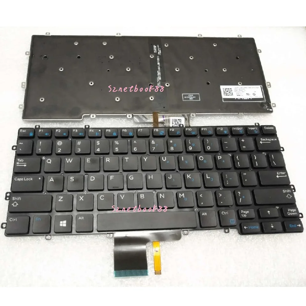 

New For DELL Latitude 7370 Backlit NO Pointer US Black Keyboard