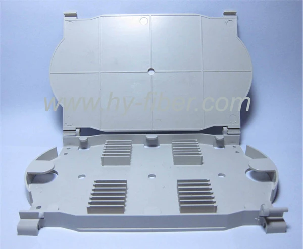 Fiber Optic Splice Tray, Beige Fiber Casstte for Fusion Splicing,Accessories for Fiber Closure, Patch Panel, Cabinet, 24 Core