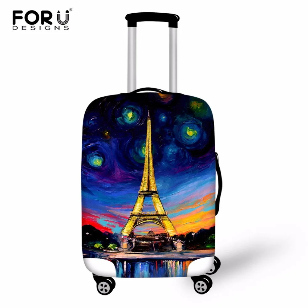 

FORUDESIGNS Travel Bag Eiffel Tower Cover Suitcase Protective Cover Triangle Shape Luggage Case Protector Portable Accessories