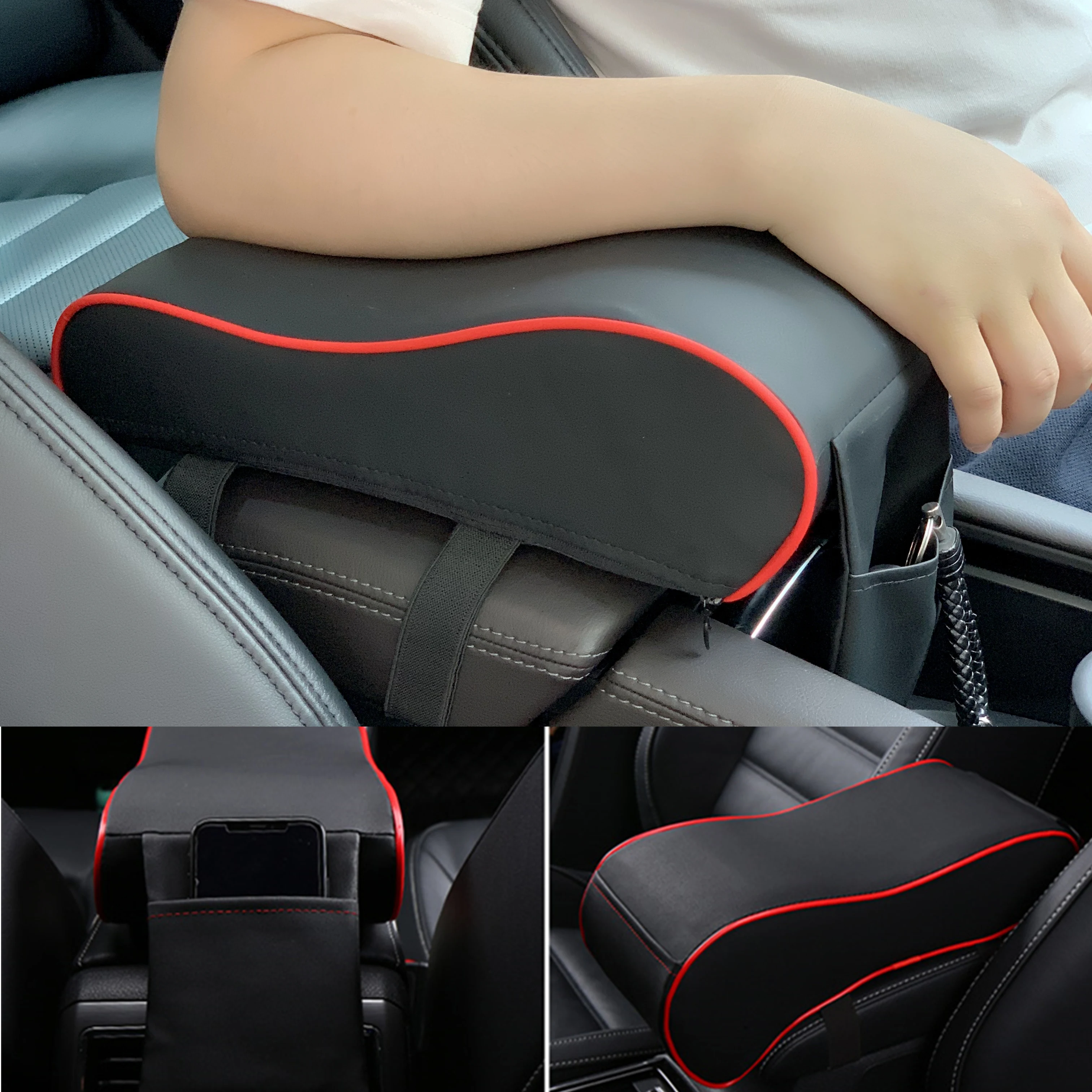 Car Armrest Pad For Hyundai SantaFe Veracruz Mistra Tucson Veloster Rohens AZERA  Avante IONIQ