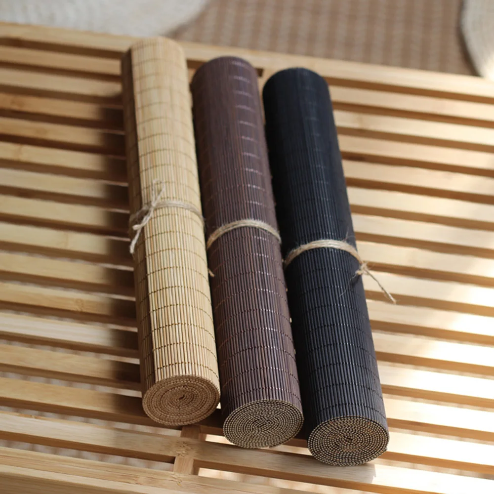 RAYUAN Bamboo Table Runner Placemat Tea Mats Table Placemat Pad Ceiling Decor Home Cafe Restaurant Decoration