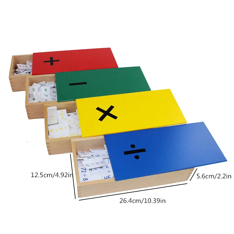 Crianças montessori matemática brinquedos educação precoce brinquedos de madeira caixa aritmética mental adição subtração multiplicação divisão