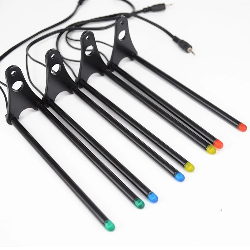 4pcs Carp Fishing Tackle LED Snag Ears Fishing Snag Ear Bar  with LED Light Color  Green Yellow Red Blue