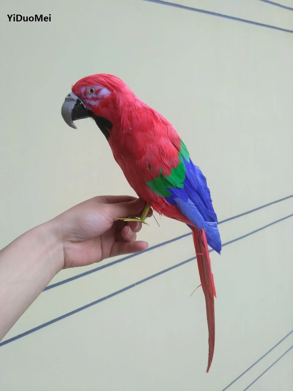 

red &blue feathers parrot large 40cm bird artificial parrot handicraft,prop,home garden decoration gift p1903