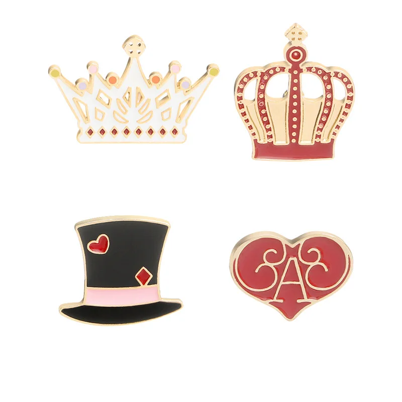 Gentleman hat crown love pines para ropa clothes decoration Pin badge przypinki badges for backpack lovely Cartoon C1404-TO