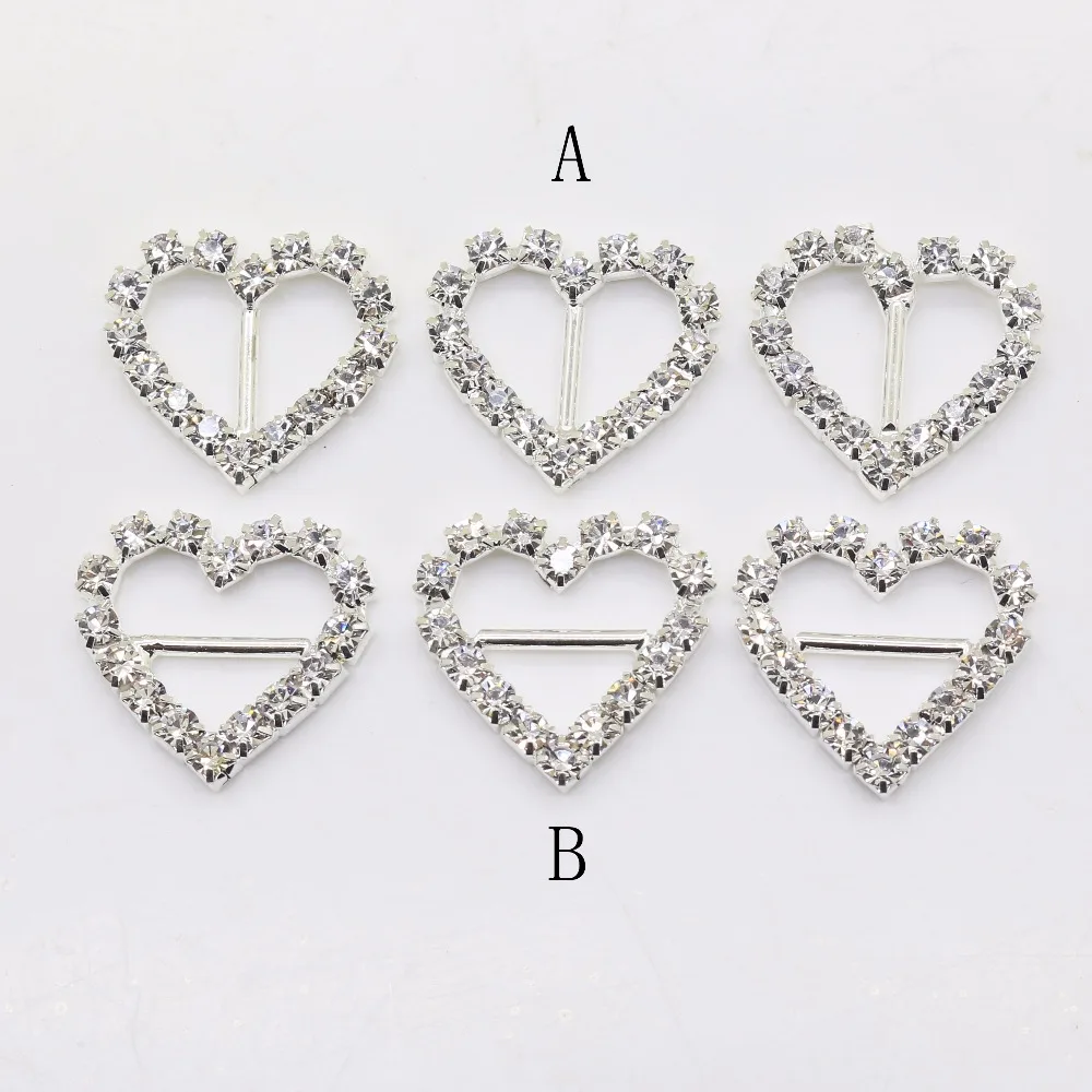 YWXINXI 10Pcs new hot sale 20*21mm heart-shaped Diy jewelry accessories rhinestone base dotted hat decoration