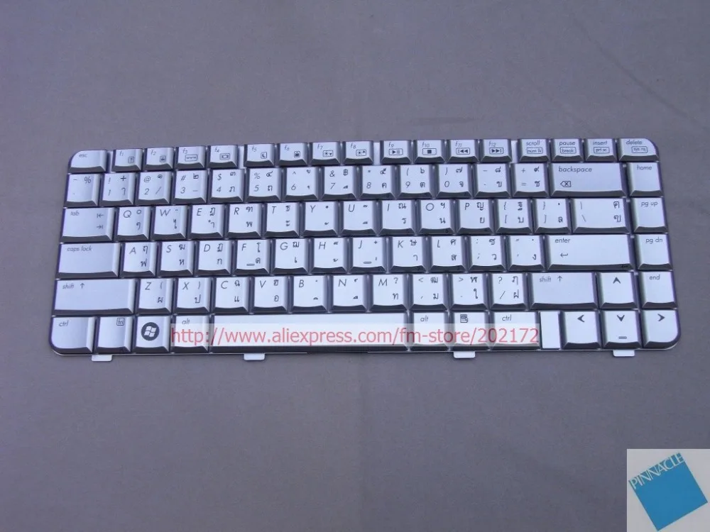 Brand New Silver Laptop Keyboard 468817-281 462554-281 For  HP Pavilion DV3000 DV3100 Thailand Layout 100%  compatiable us