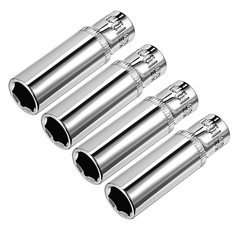Uxcell Peças 6.35 Mm1 Polegada Drive Soquete Profundo de Pontos 10 mm Cr-v para Faça Você Mesmo Reparação Automotiva